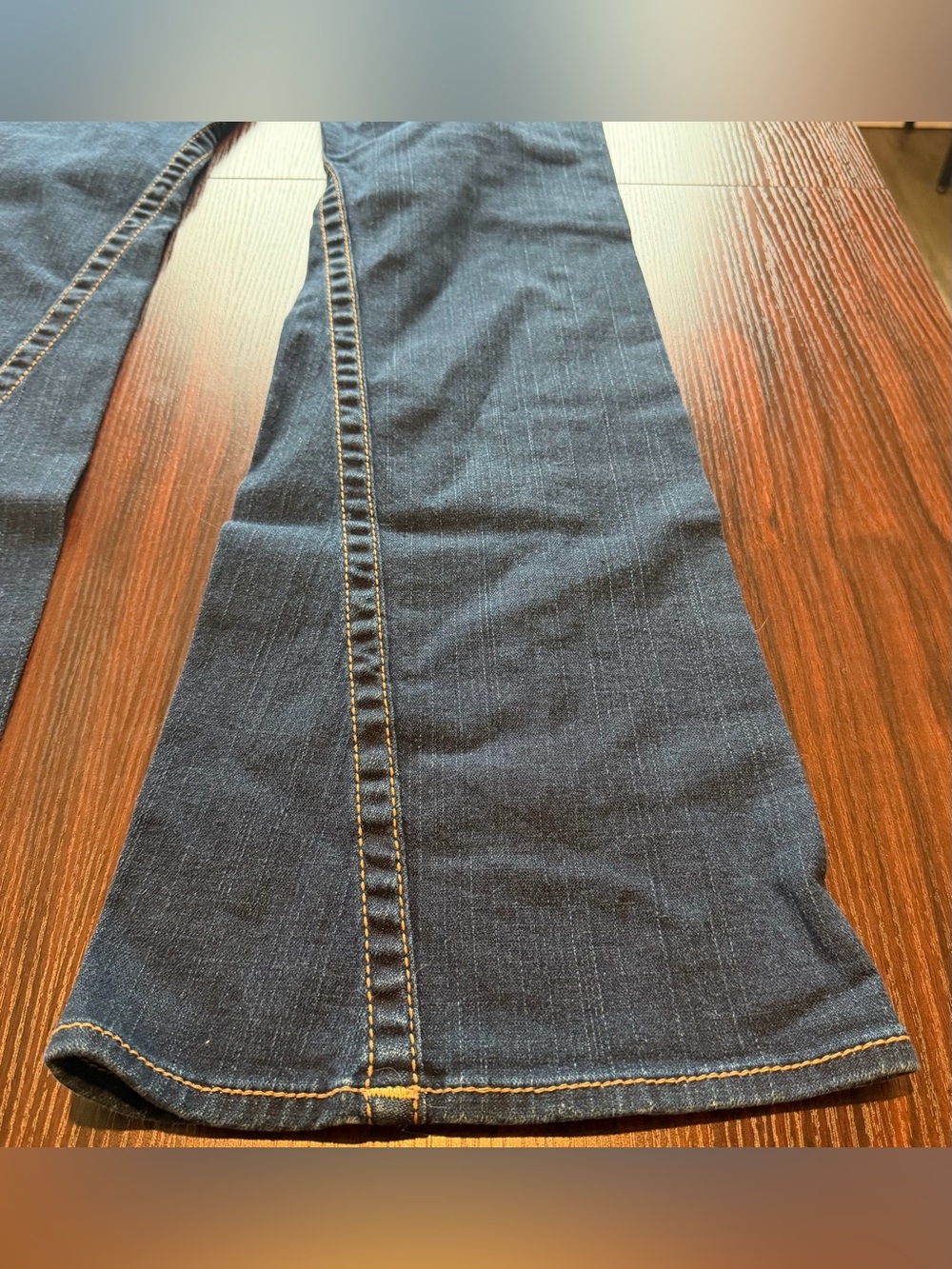NWT True Religion Joey Heritage Low Rise Big T Flare Jeans Dark Savanna Size 32 - Picture 10 of 14